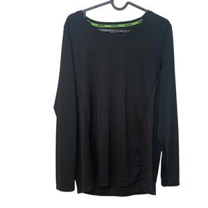 Baddle Womens Black Lightweight Athleisure Actvewear Top XL Pickleball Outdoors